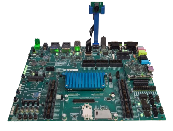 Configuration complète : carte de développement Verdin, module système Verdin iMX95 et caméra CSI (OV5640)