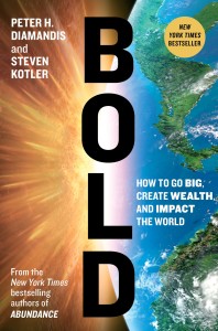 Cover picture of 'Bold', book authored by Peter Diamandis, on business digitization