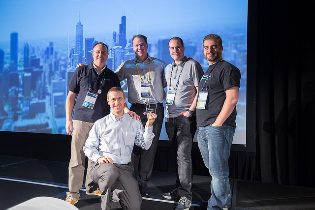 Our Team Receiving the Liferay Community Award 2015 in Chicago